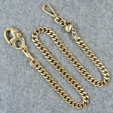 Handmade Solid Brass Wallet Chain Fob Pants Chain Bag Chain Key Chains Keyrings