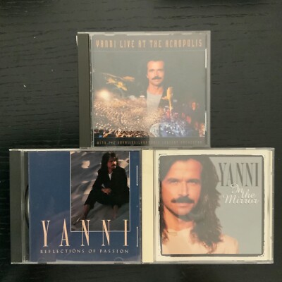 YANNI-LOT OF THREE 3 CD'S-IN THE MIRROR-LIVE AT ACROPOLIS-REFLECTIONS-USED