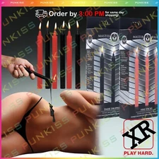 Master Series Fetish Drip Candles 3 Pack Set💋Skin-Safe Body Massage Oil Couples