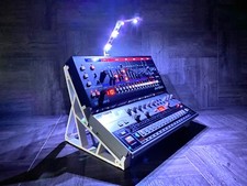 Dual Stand with LED Light for Roland Boutique Series Modules - color WHITE - USA