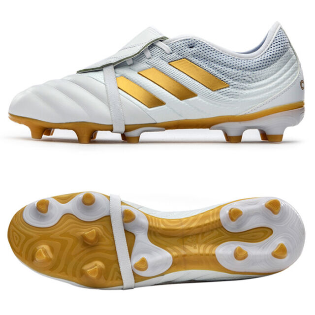 white and gold adidas boots