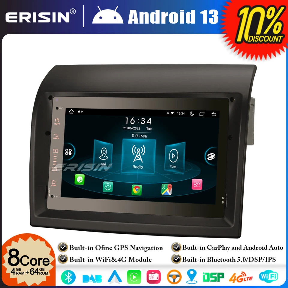 64GO Android 13 GPS Autoradio CarPlay Citroen Jumper Peugeot Boxer Fiat Ducato - Photo 2/4