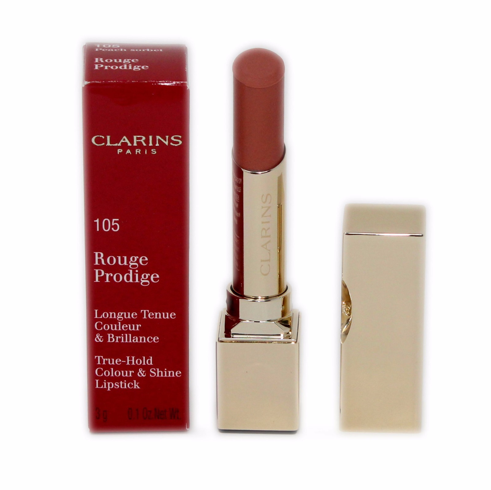 CLARINS ROUGE PRODIGE TRUE-HOLD COLOUR - SHINE LIPSTICK 3G 105 NIB-441851 8390₽