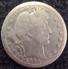 1914 D Barber Quarter  #US.25.17