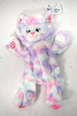 Build-A-Bear BAB Plush Pastel Swirl Tie-Dye Kitty Cat Pink Purple UNSTUFFED