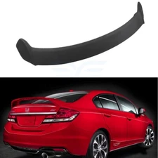Rear ABS Spoiler Wing Fits 2013-2015 Honda Civic 1.8L Sedan 4-Door Matte Black
