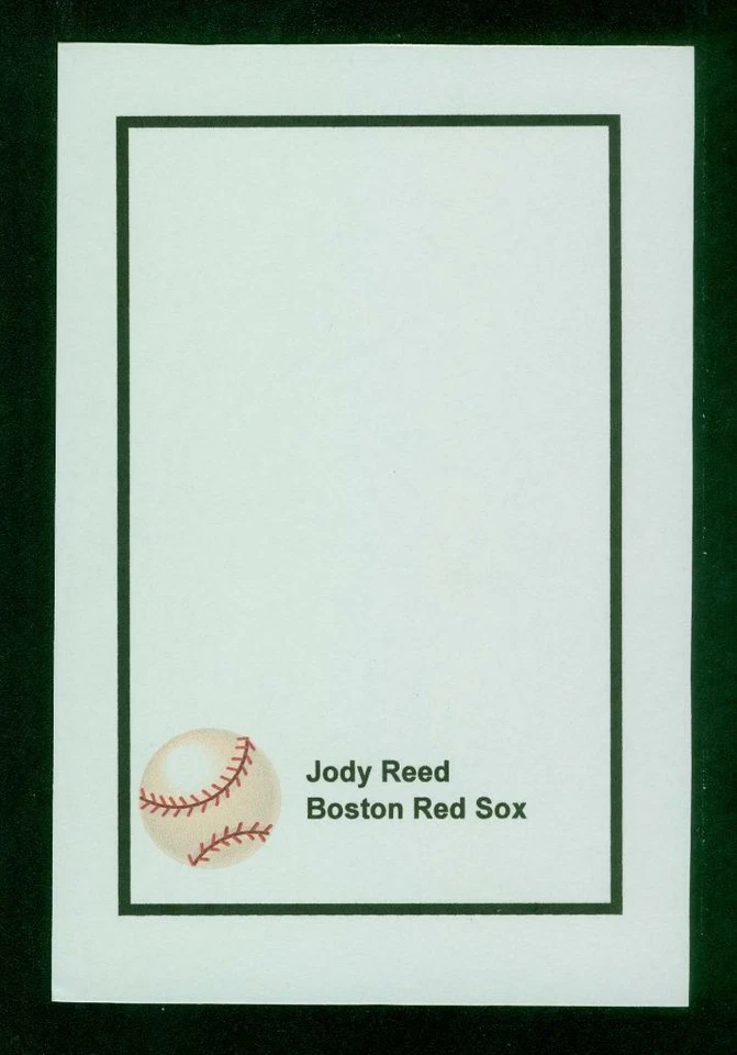#0132, tarjeta de 4" x 6", firmada-autografiada, Jody Reed, Boston Red Sox Foto 2 de 2