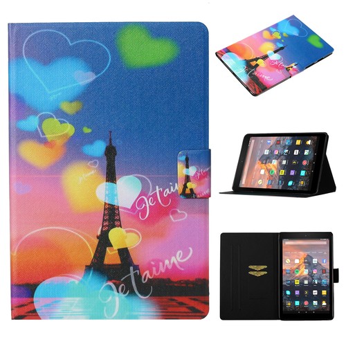 Pattern Slim Smart Leather Case Cover Fr Amazon KIndle Fire 7'' 5th/7th/9th 2019 - Picture 23 of 24