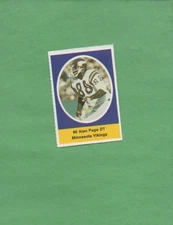 1972 Sunoco Football ALAN PAGE Stamp - MINNESOTA VIKINGS