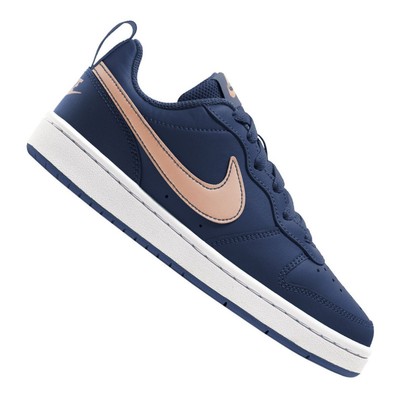 Nike Court Borough Low 2 Gs Jr Bq5448 401 Shoes Beige Navy Ebay