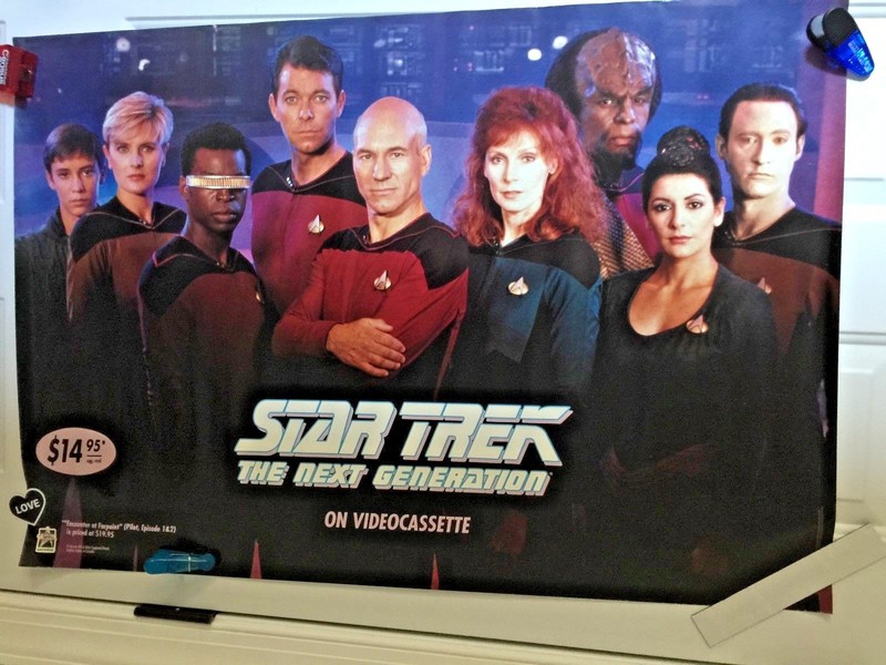 STAR TREK NEXT GENERATION PRE-Movie VHS AD POSTER 1991 + STARFLEET 1992 flyers 