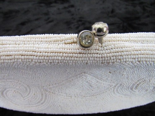 Vintage Walborg Belgium Ladies Beaded Clutch White Bag - Picture 4 of 9
