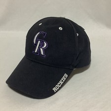 Colorado Rockies MLB Black Adjustable Baseball Hat Cap NEW Embroidered Spellout