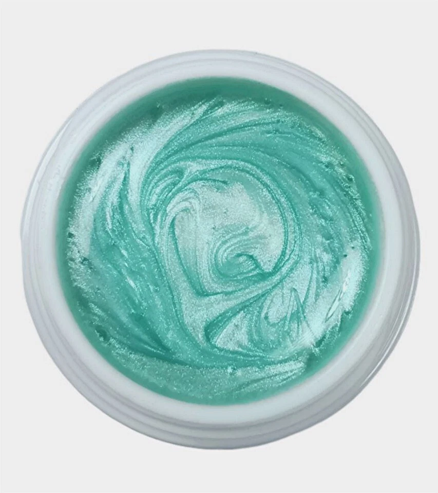 Exklusives UV Farbgel Mint Green metallic Pastell 5ml Grün Gel Nr.55 Fullcover - Bild 4 von 4