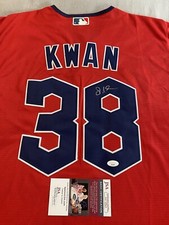 CLEVELAND GUARDIANS- STEVEN KWAN AUTOGRAPH #38 RED NIKE JERSEY JSA AS72943