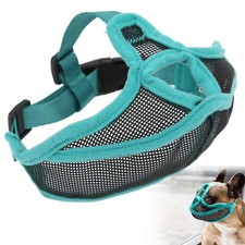 Short Snout Dog Muzzle Mesh Adjustable Breathable Anti Biting Bulldog