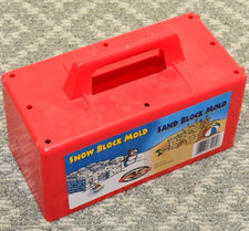 Heavy-Duty Multi-Purpose Snow Fort Building Block - Durable Mold - Plastic, RED