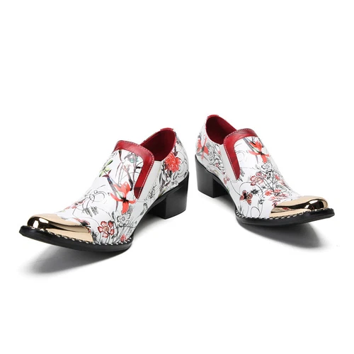 Zapatos de cuero para hombre para peluquería de negocios británicos altura elevada zapatos de boda - Imagen 4 de 9