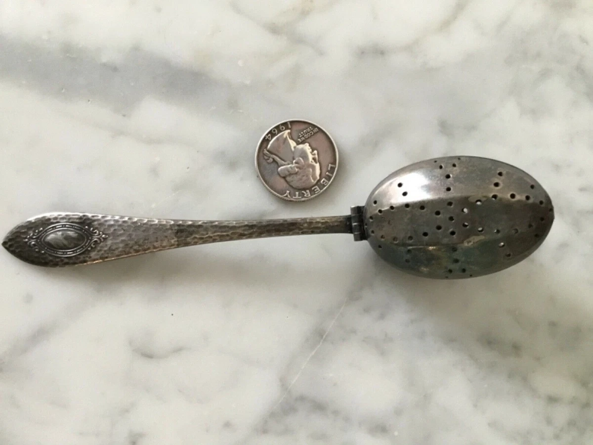 Antique tea strainer best sale spoon
