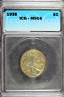 1935 - ICG MS66 Buffalo Nickel!  #B18586