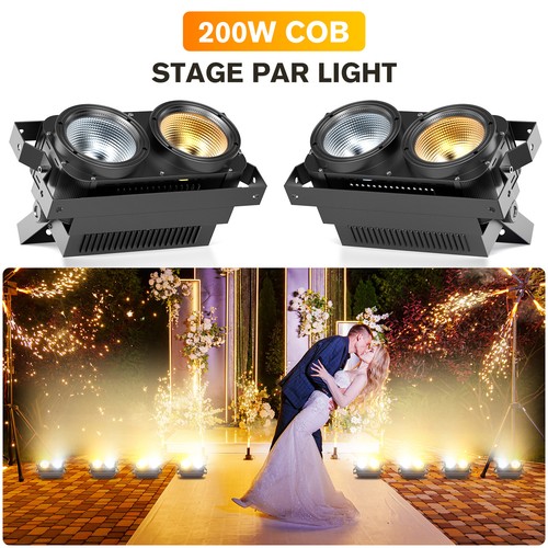 200W COB LED Par Light DMX Stage DJ Audience Blinder Light Warm White Cool White - Picture 11 of 22