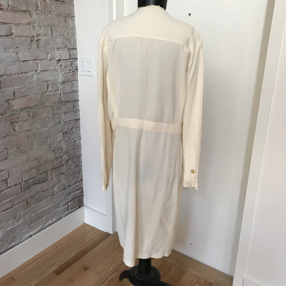 Abrigo de noche para mujer Donna Karan marfil deconstruido 46 10 Foto 4 de 4