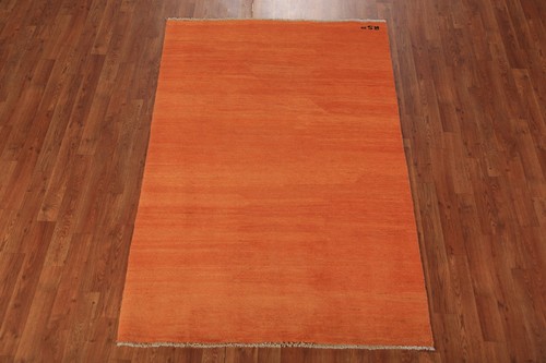 Luxuriöser Gabbeh solides Design moderner Wollteppich - brandneu 4x6 Fuß - Bild 3 von 18