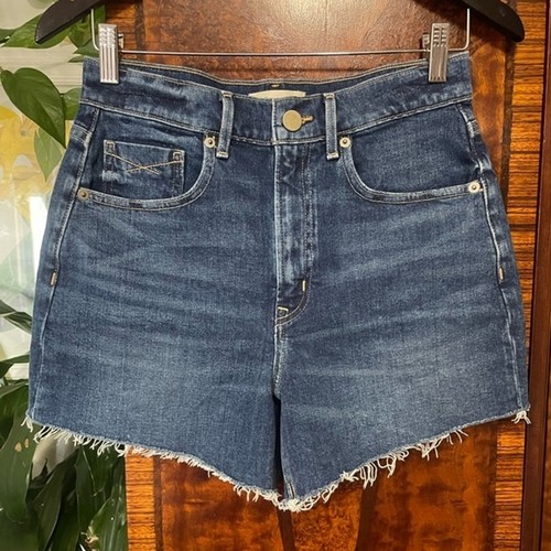 Revtown High Waist Denim Cut Off Shorts Raw Hem Size 27 Roller-skating Casual - Picture 5 of 9