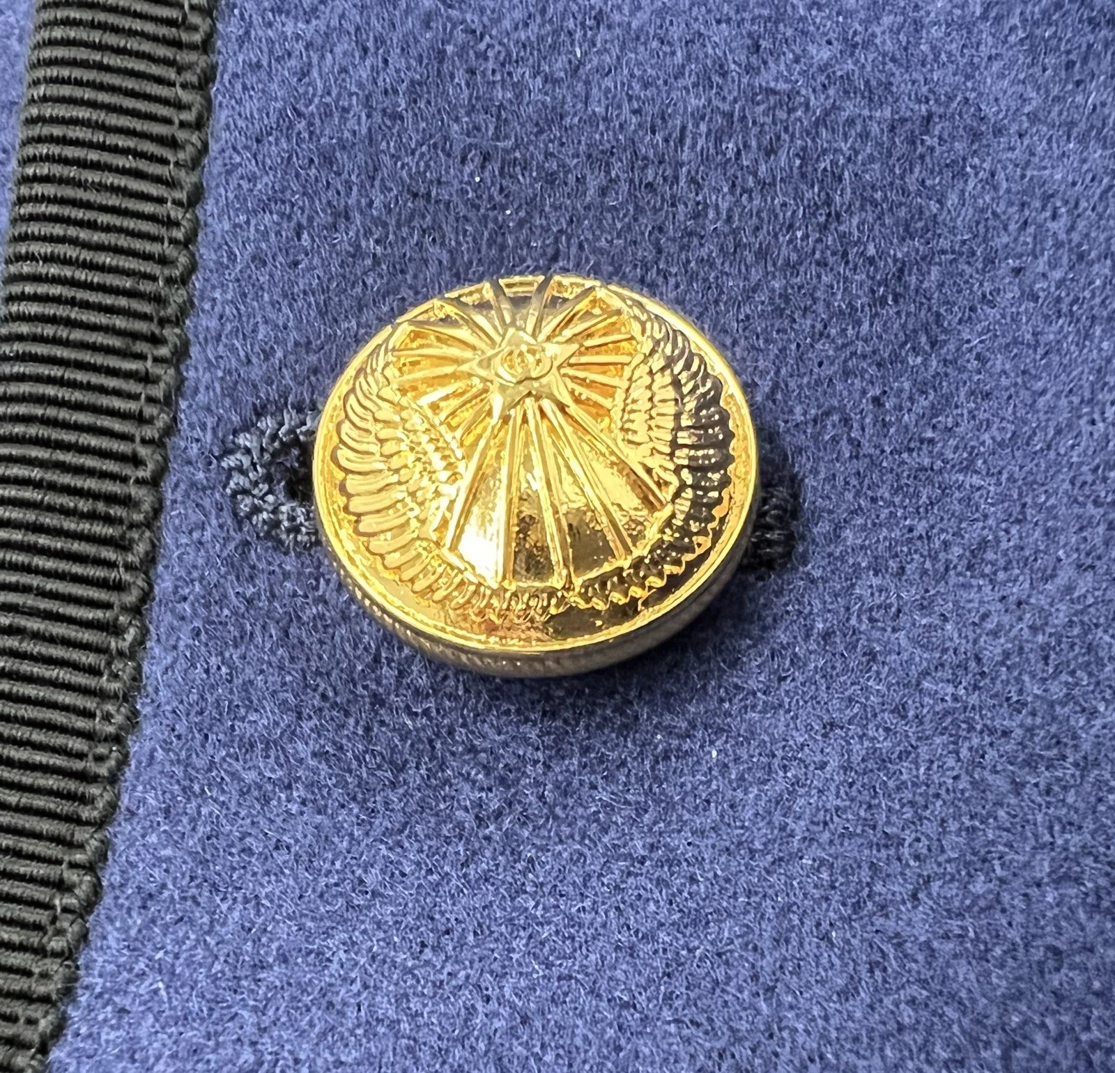 Gucci Blazer Lana Marina Dorato Tre Bottoni Taglia US Large EU 50 Made in Italy