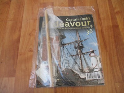1/48 Eaglemoss Gebaut Captain COOK'S Endeavour Modell Schiff Issue 36 Inc Teil