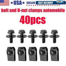 Car Body Bolts & U-nut Clips M6 Splash Shield Retainer Fastener Rivet Screws