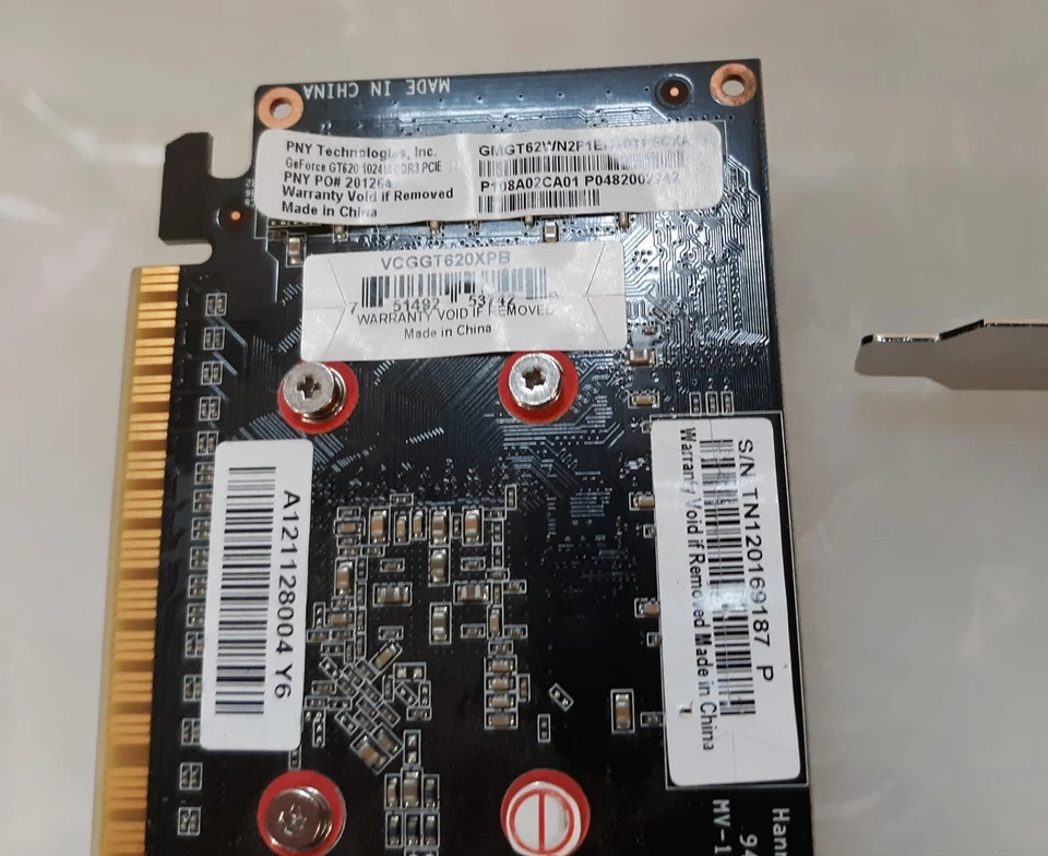 PNY GeForce GT620 1024M DDR3 PCIE Video Card w/ VGA Connector + DVI/VGA Cables - Image 2 of 4