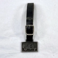Vintage Ingersoll-Rand Company Spiro-Flo Trailer Metal Leather Watch Fob