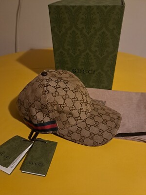 ORIGINAL GG CANVAS BASEBALL HAT WITH WEB