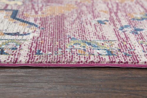 3x5 Rizzy Rugs Blue Medallion Petals Bulbs Door Mat PRI109 - Aprx 3' 11" x 5' 6" - Picture 2 of 2