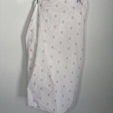 Pottery Barn Kids Crib Organic cotton Fitted Sheet Pink Hearts EUC 1 pc