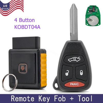 #ad #ad Programmer Tool Remote Key Fob 4Button For 2007 2008 2009 Dodge Durango Magnum $77.99