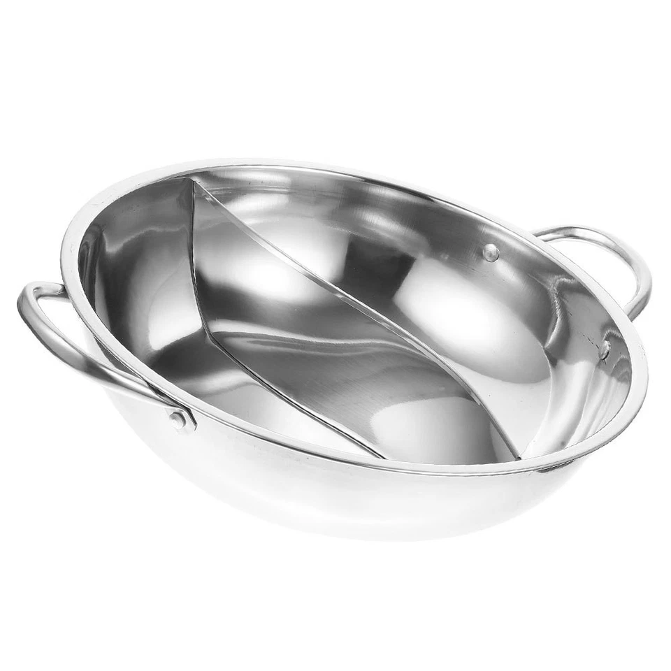  Panna calda divisa a doppia griglia a doppia griglia hotpot in pentola calda - Immagine 3 di 4