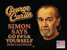 George Carlin Calendar 2026 Wall Monthly
