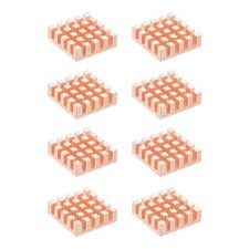 8 Pcs Copper Heatsink 17x17x5mm, Heat Sink Cooler Radiator for Raspberry Pi