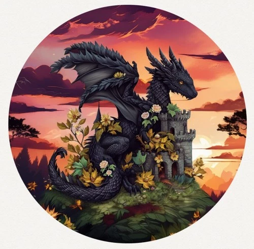 Hayleybug 1 oz Twilight Scales Dragon silver Mintage of 5 w/ COA Round #4