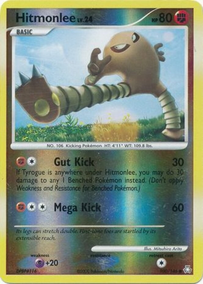 Hitmonlee - 100/146 - Common - Reverse Holo LP, English Pokemon Legends Awakened