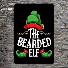 Metal Sign Frameless Iron Painting Bearded Elf Fun Lights Art Wall Hanging Decor