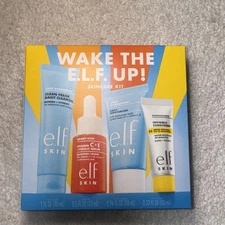 Elf skin care Kit 4 Pieces Wake The Elf Up Cleanser Serum Moisturizer Sunscreen