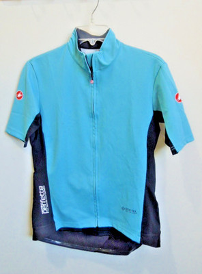 Castelli Perfetto Light RoS Gortex Cycling Jersey Med Blue Men's Size L