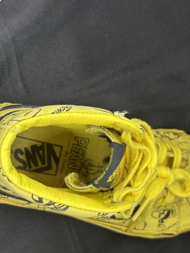 Vans x Peanuts Charlie Brown Shoes Sk8 Hi Maize Sneaker Size Women’s 8.5 Men 7 - Picture 12 of 14
