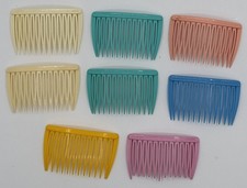 Goody Side Hair Combs Lot of 8 Vintage Multicolor Made In USA Colorful EUC 
