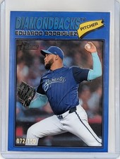 2026 Topps Heritage Eduardo Rodriguez Blue Chrome #288 72/150