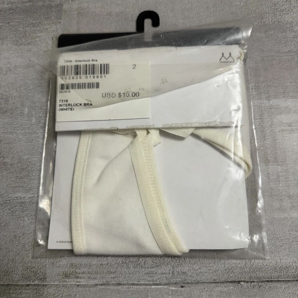 Sujetador Bralette American Apparel Blanco Interlock Talla 2 #7319 NUEVO  Foto 3 de 3