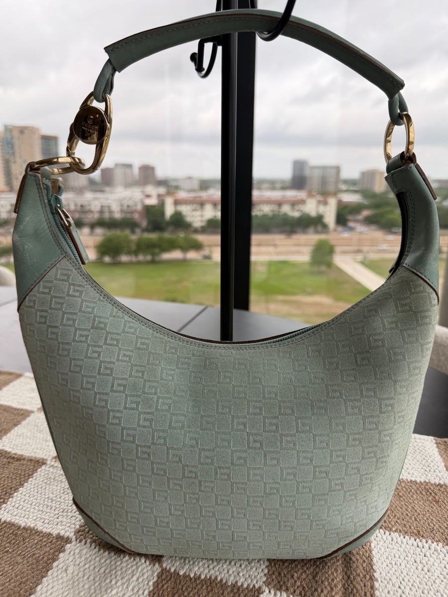 バッグ Gucci Tom Ford Era Y2K Leather Hobo Bag Gucci Y2K Tom Ford Era Blue GG Suede Hobo Bag Gold Hardware